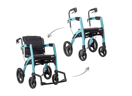 Rollz Motion 2-in-1 Walker Wheelchair
