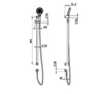 Calibre Mecca 25mm Grab Rail And Adjustable Shower Rail Set