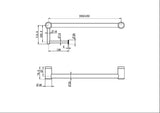 Calibre Mecca 25mm Toilet Roll Rail