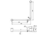 Calibre Mecca 32mm Ambulant 90 Degree Bent Tube Grab Rail