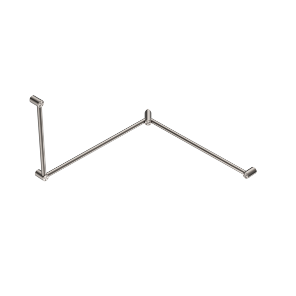 Calibre Mecca 32mm DDA Toilet Grab Rail Set 90 Degree Continuous