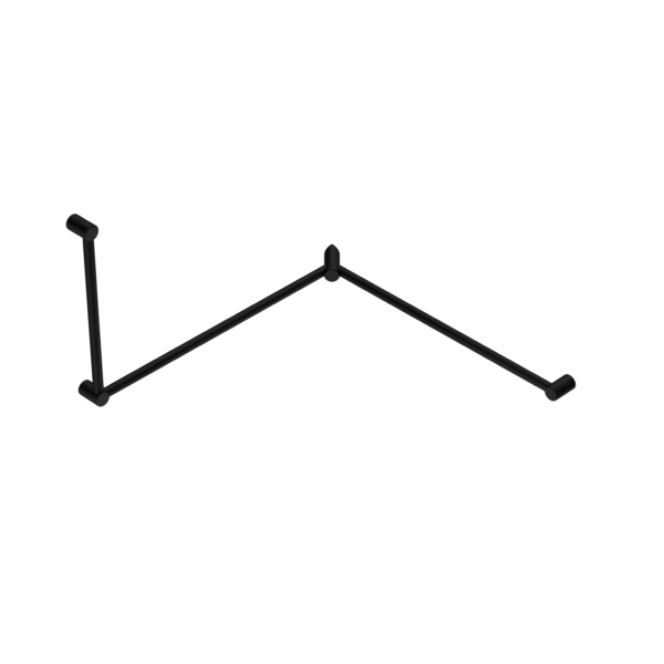 Calibre Mecca 32mm DDA Toilet Grab Rail Set 90 Degree Continuous