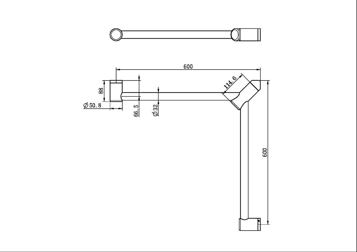 Calibre Mecca 32mm Wrap Around Corner Grab Rail