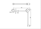 Calibre Mecca 32mm Wrap Around Corner Grab Rail