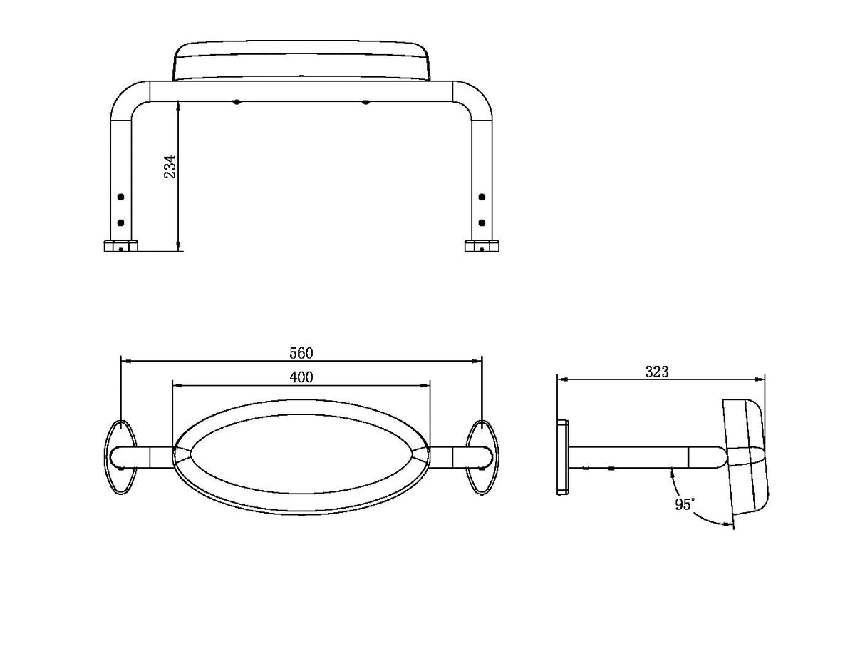 Calibre Mecca DDA Toilet Backrest