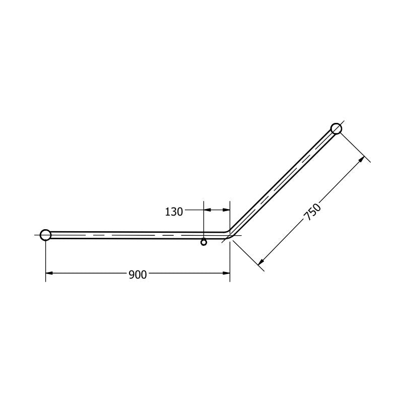 Calibre Mecca 32mm DDA Grab Rails Set 45 Degree Bent Tube