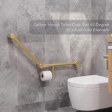 Calibre Mecca 32mm Ambulant Toilet Grab Rail 45 Degree