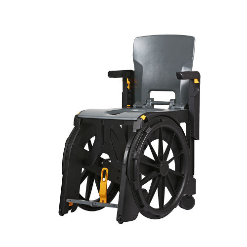 Seatara Wheelable Folding Shower Commode Chair with Travel Carry Case