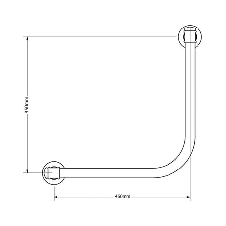 Glance York 32mm Ambulant Angled 90 Degree