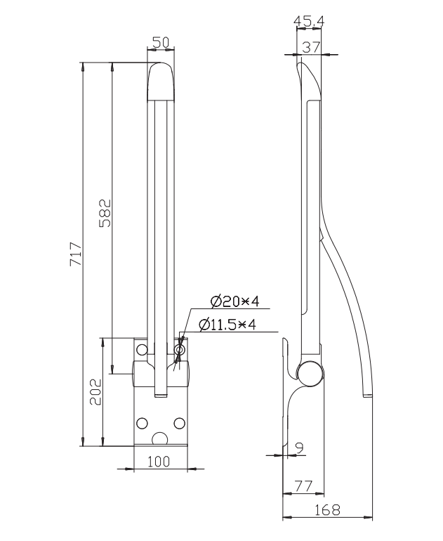 Liberty Fold Up Support Rail