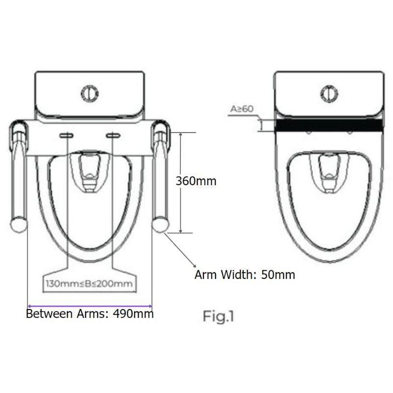 Liberty Toilet Support Arms