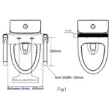 Liberty Toilet Support Arms