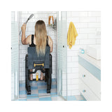 Seatara Wheelable Folding Shower Commode Chair with Travel Carry Case