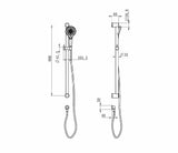 Calibre Mecca 32mm Grab Rail And Adjustable Shower Rail Set