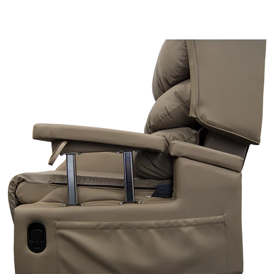 Configura Comfort | Left Dropdown Armrest in Medium/Large Beige Vinyl