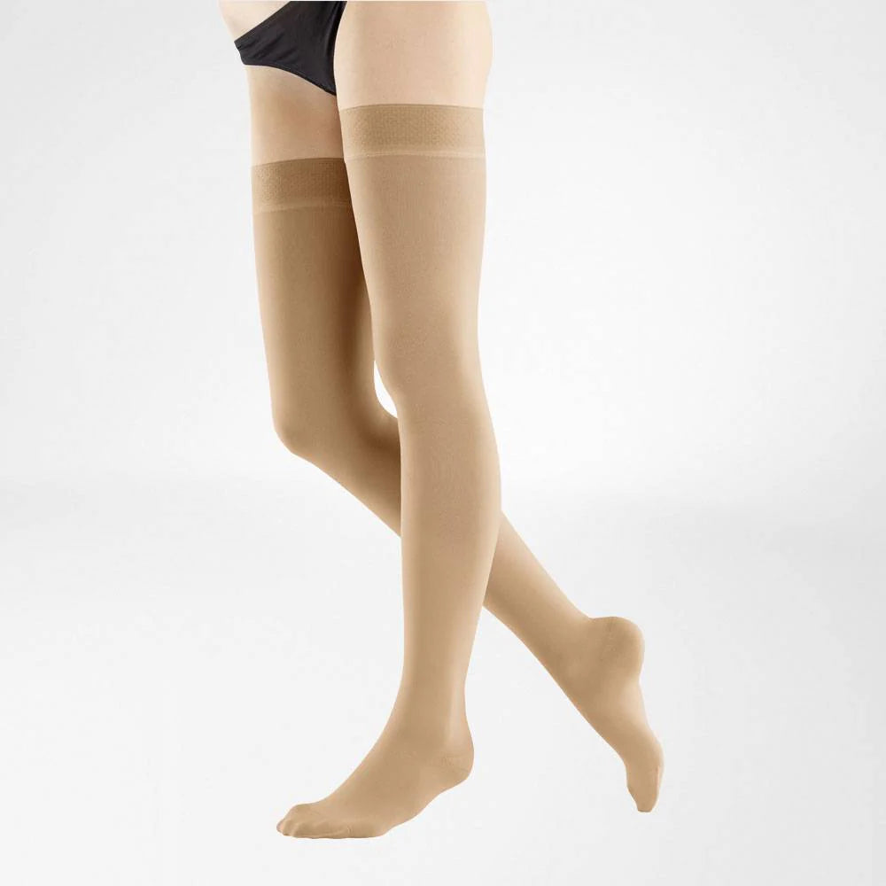 Bauerfeind Venotrain Micro Thigh High Compression Stockings - Caramel