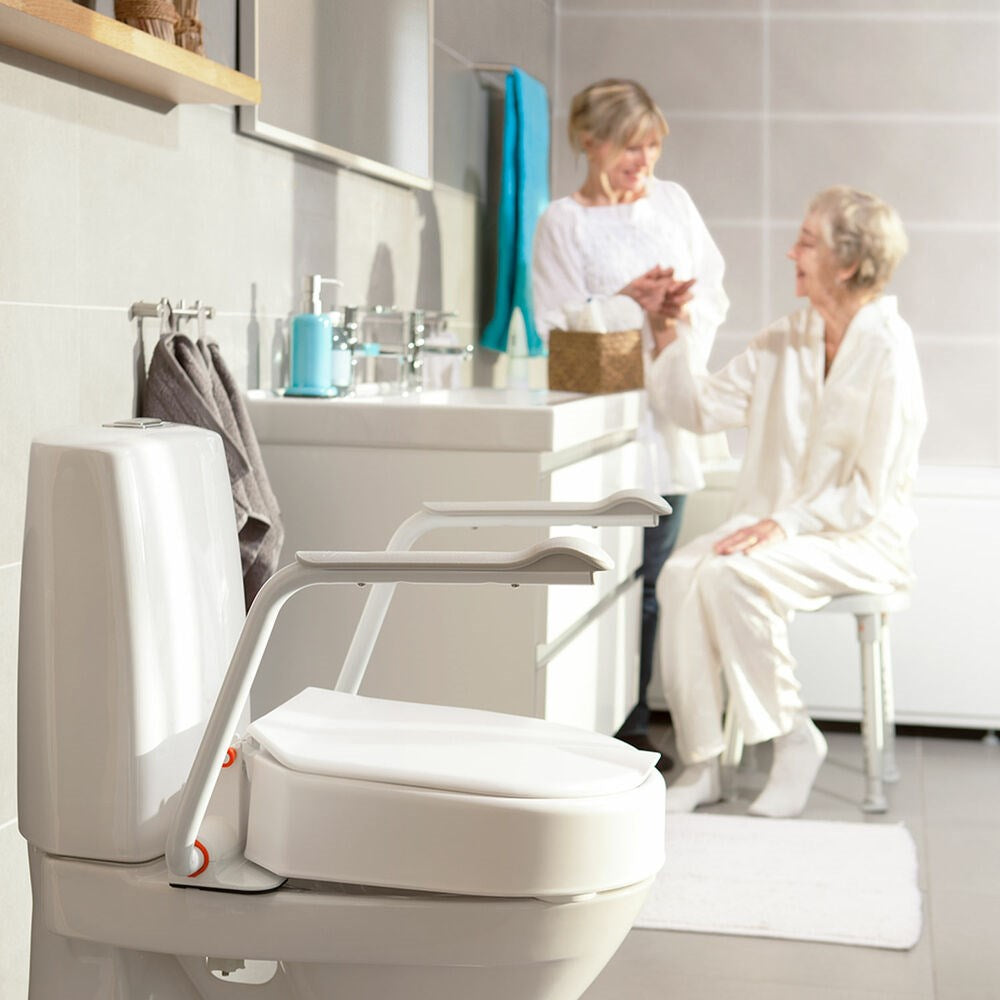 Etac Hi-Loo Fixed Stable and Comfortable Toilet Seat Raiser with Fixed Mounting