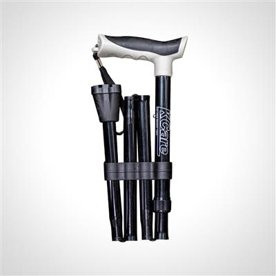 Kcare T Handle Cane Anodised Folding Walking Stick